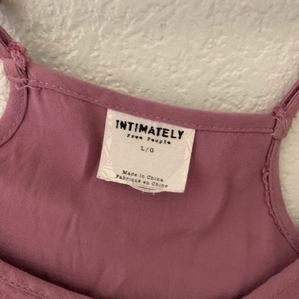 Free People Dusty Mauve Handkerchief Hem Tank Dress - Picture 3 of 4